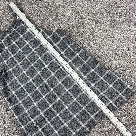 Angie Dress Womens Large Micro Mini Plaid Pockets Shift Mod Retro Gray - Picture 7 of 8